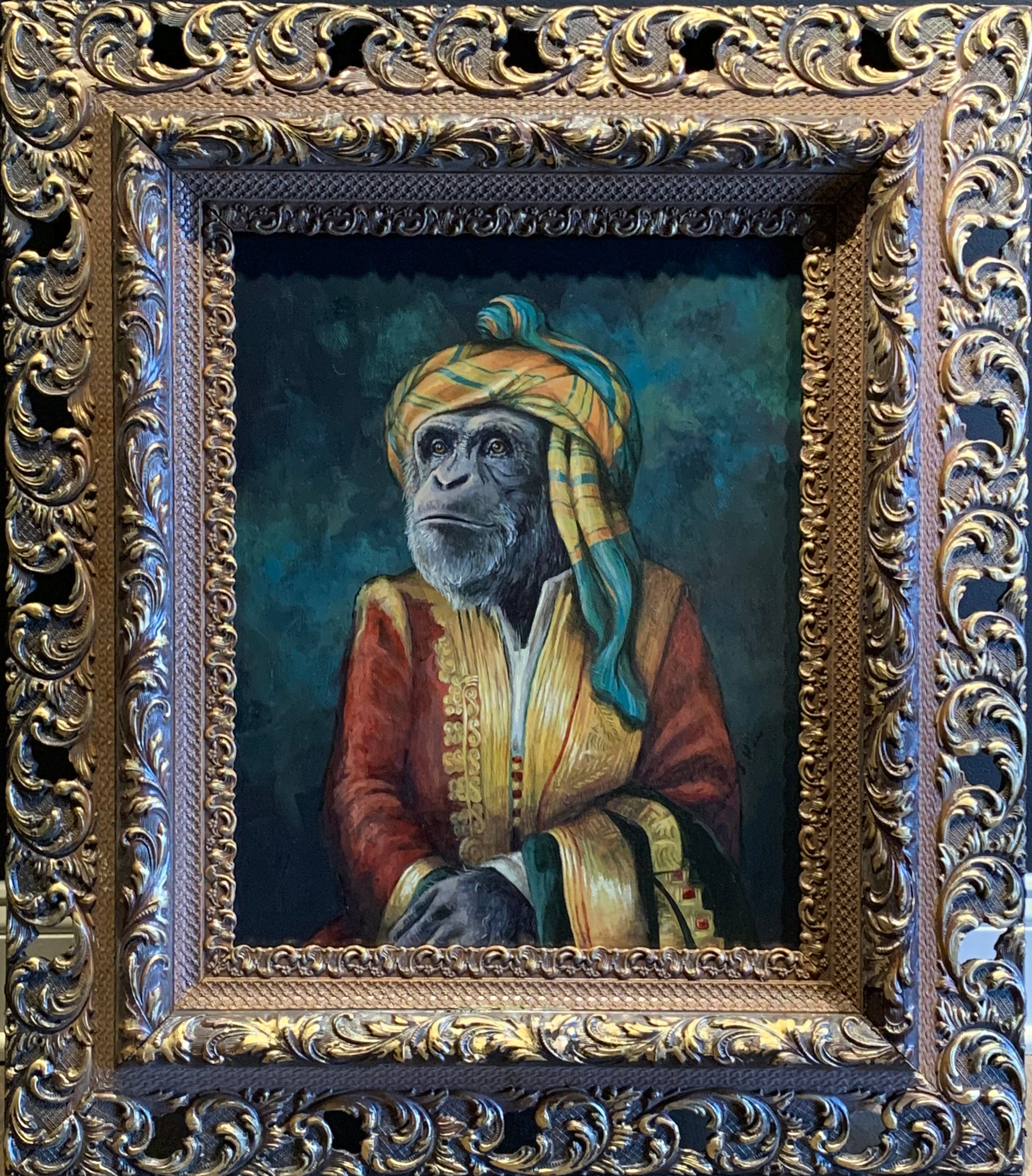 Portrait of Lord Chimpanzee in Albanian Dress