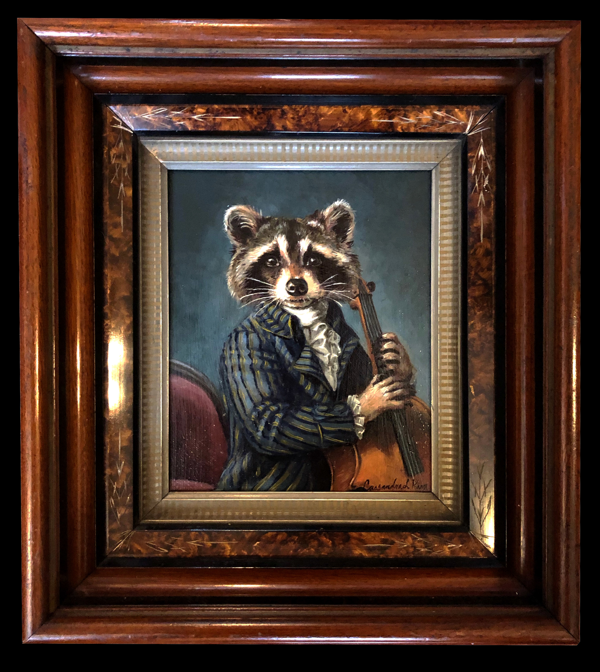 Raccoon Playing a Cello